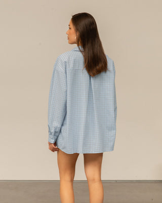 VESTE OVERSIZE BLEU CLAIR
