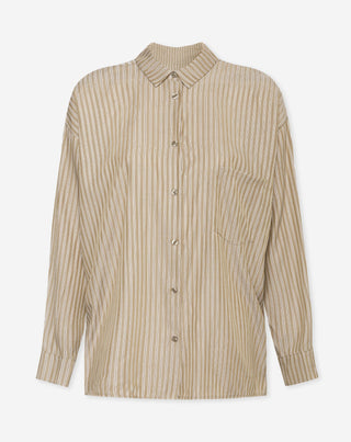 BLOUSE OVERSIZE À RAYURES LILEY OLIVE