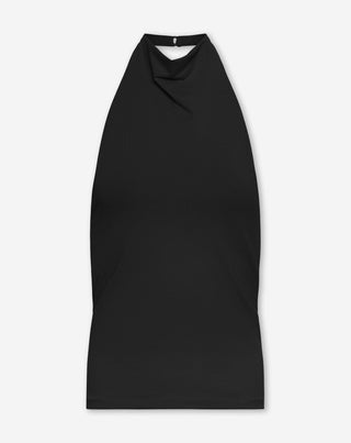 TOP HALTER DRAPÉ TAMAR NOIR