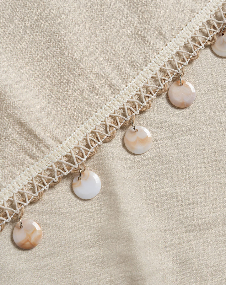 JUPE EN PERLES POLLY BEIGE