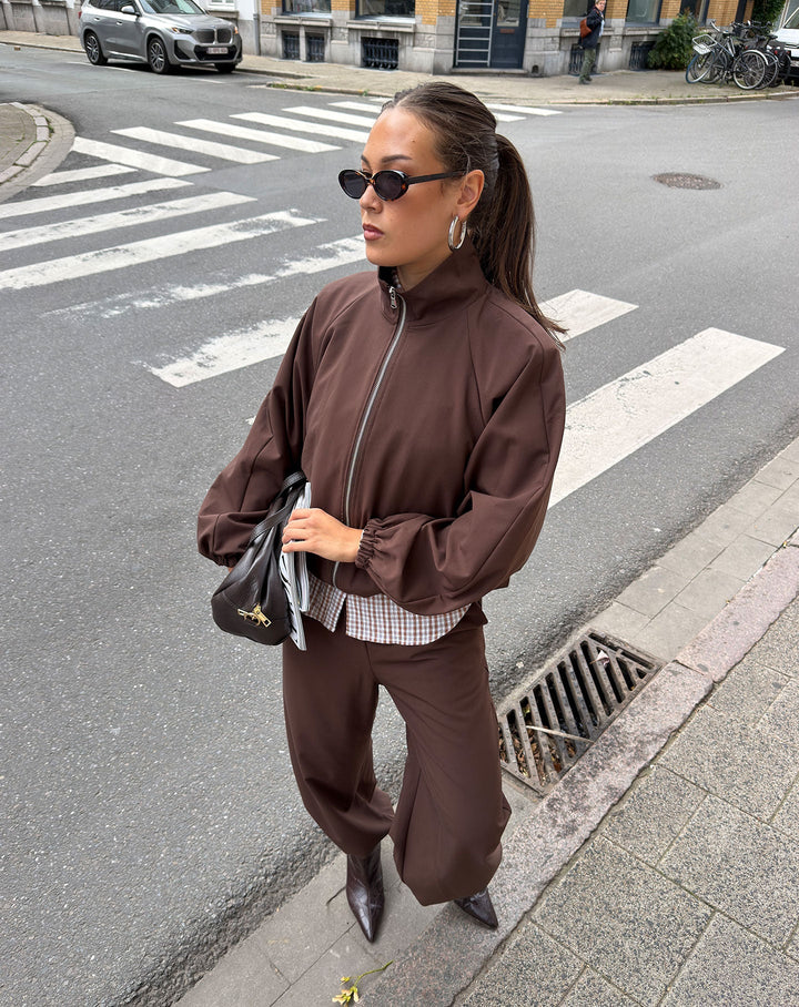 VESTE DE SURVÊTEMENT HAILEY BRUN