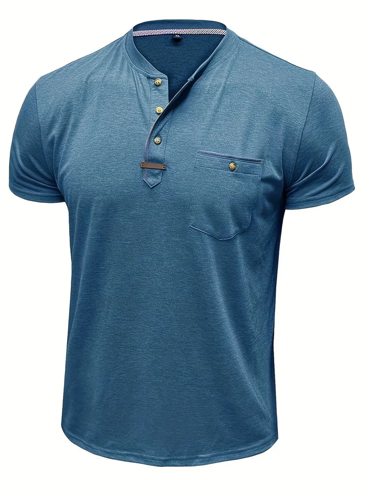 BRYNOUVELLE | T-SHIRT COL ROND ÉLÉGANT AVEC POCHE