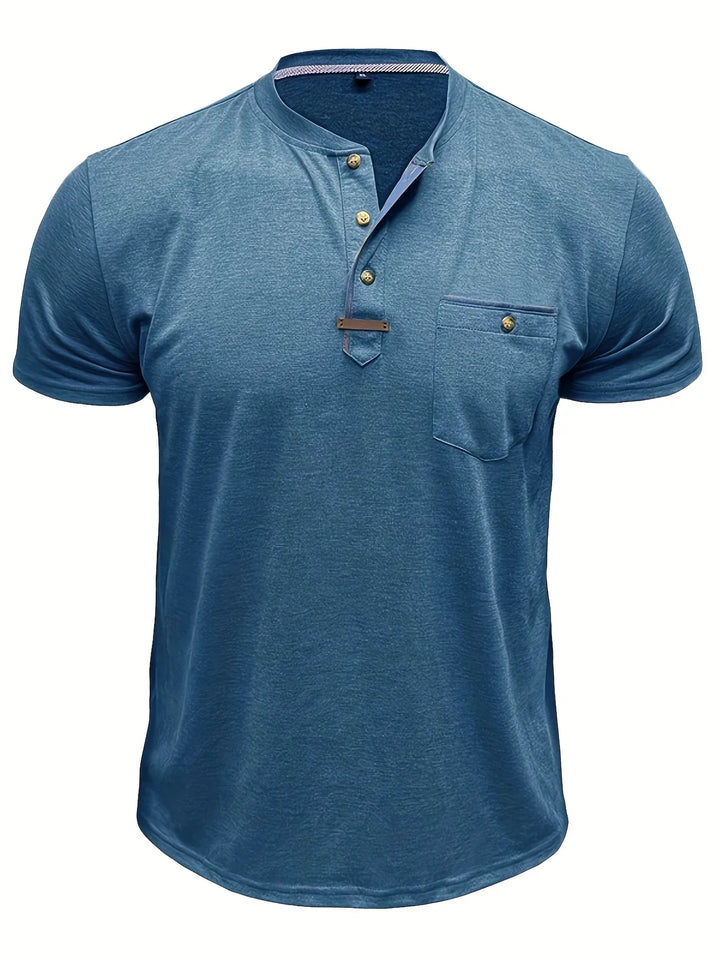 BRYNOUVELLE | T-SHIRT COL ROND ÉLÉGANT AVEC POCHE