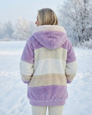 Ombretta | Manteau en Peluche Bicolore