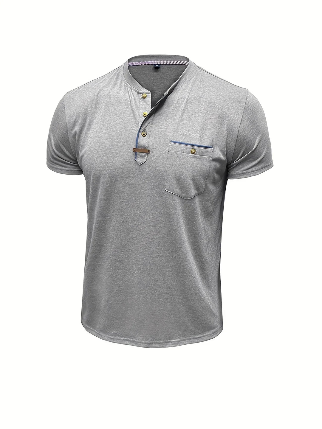 BRYNOUVELLE | T-SHIRT COL ROND ÉLÉGANT AVEC POCHE