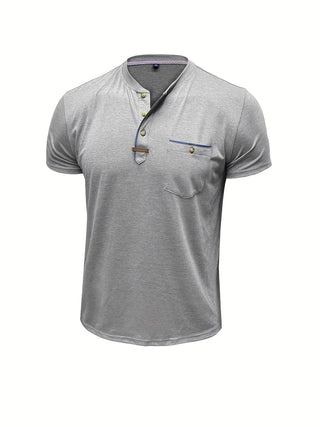 BRYNOUVELLE | T-SHIRT COL ROND ÉLÉGANT AVEC POCHE