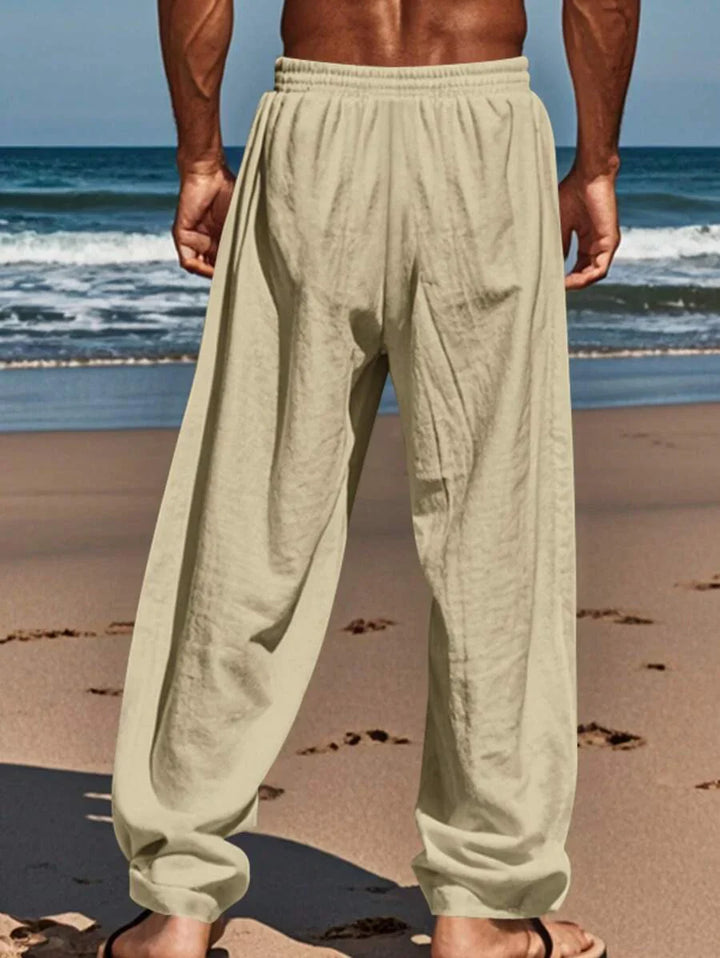 MATHIS | PANTALON LÉGER EN LIN AVEC CORDON
