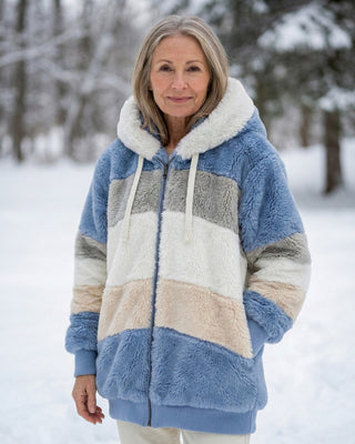 Ombretta | Manteau en Peluche Bicolore