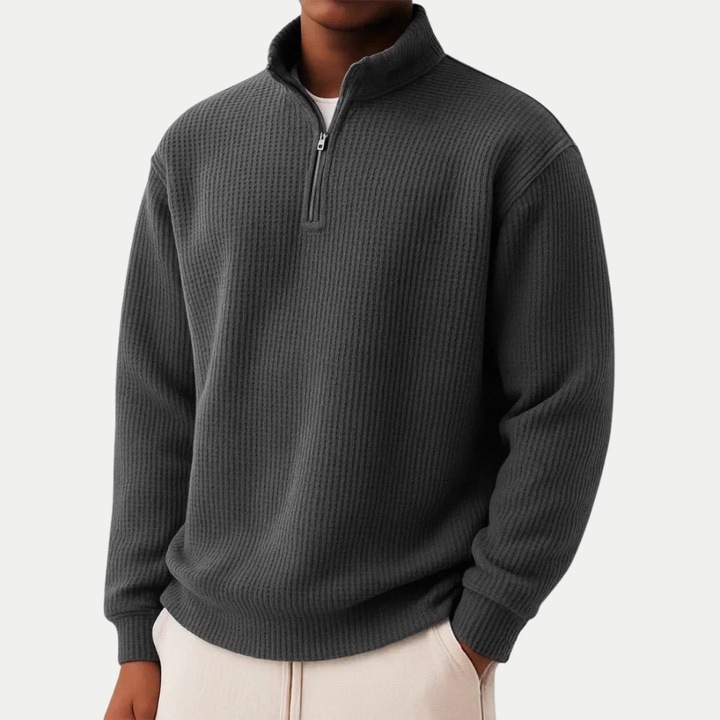 DAMIEN | Pull zippé avec confort quotidien et style intemporel