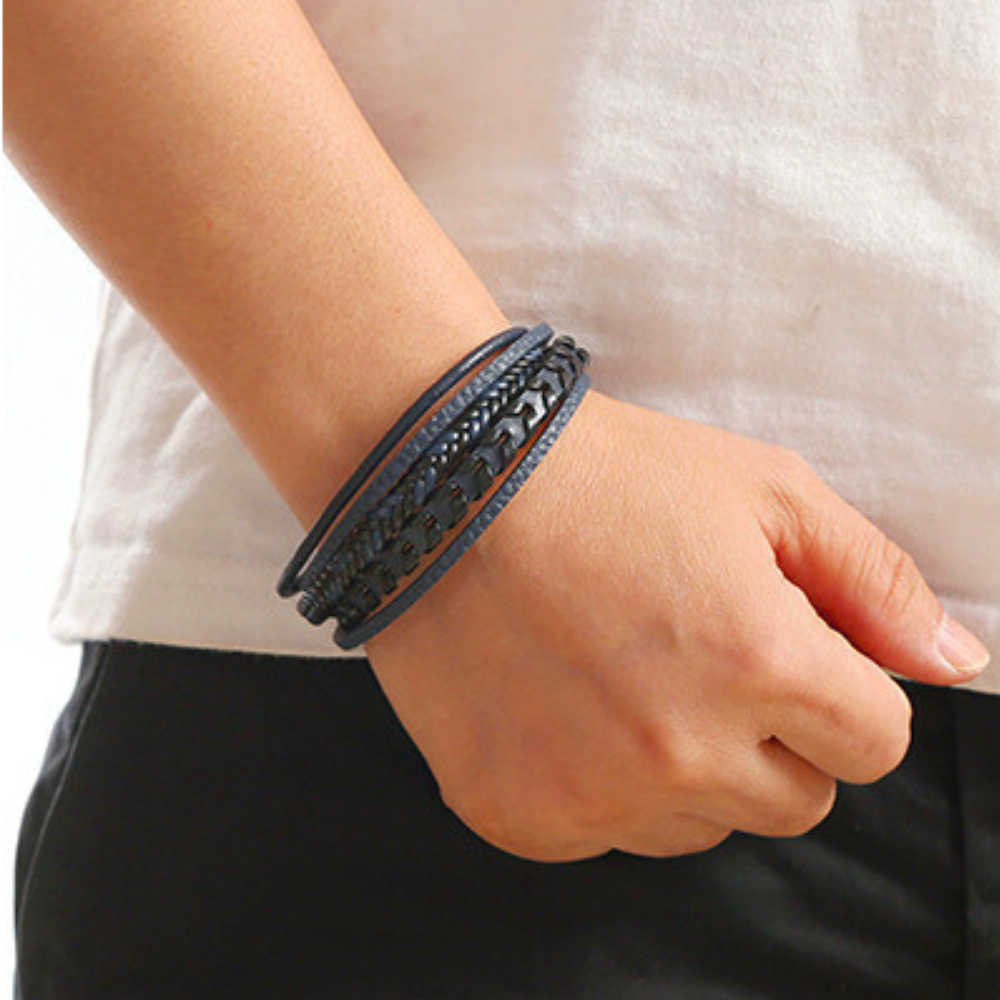BRYNOUVELLE | BRACELET HOMME EN CUIR DE LUXE