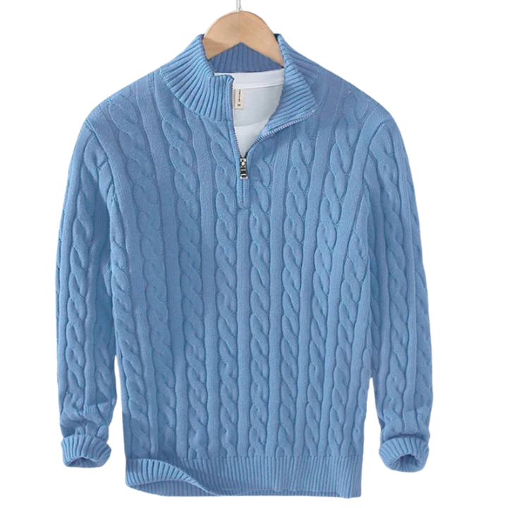 Tommy | Pull en coton à demi-zip