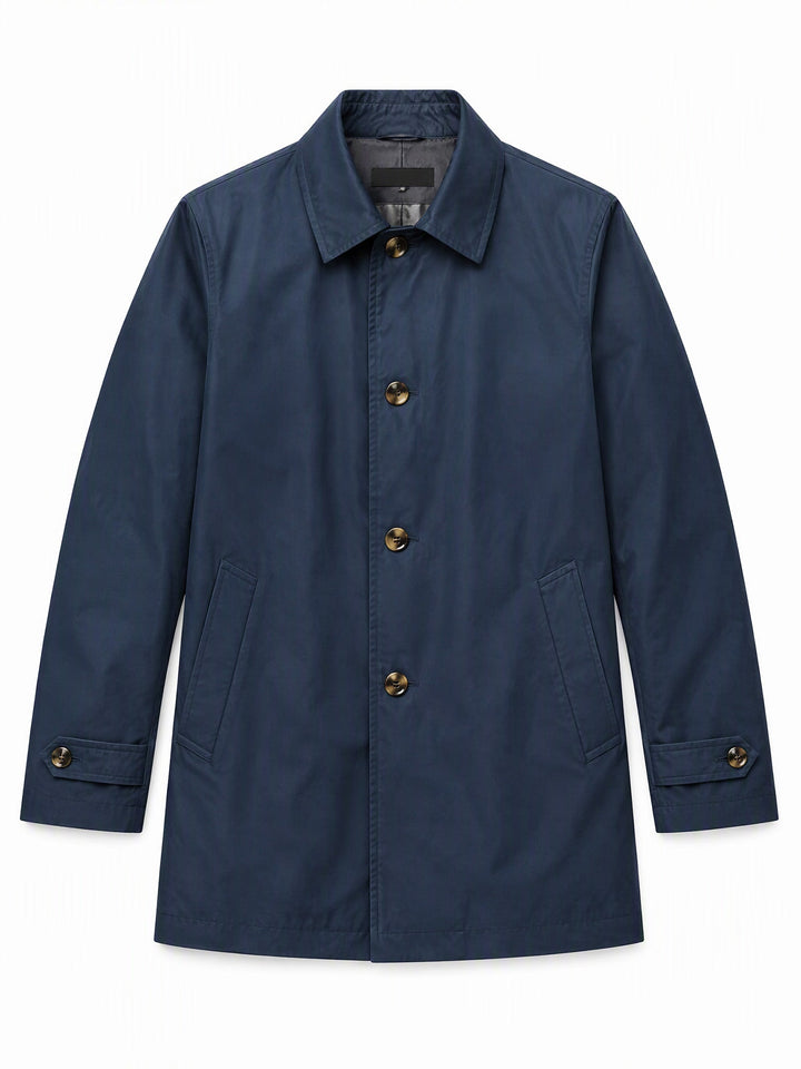 Trench-coat imperméable mi-long pour homme