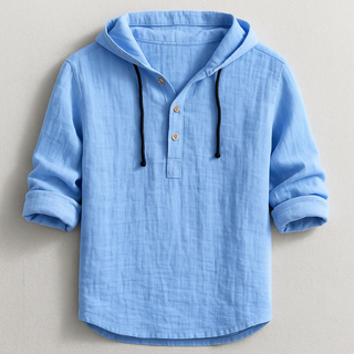BRYNOUVELLE | HOODIE EN MÉLANGE DE LIN POUR HOMMES