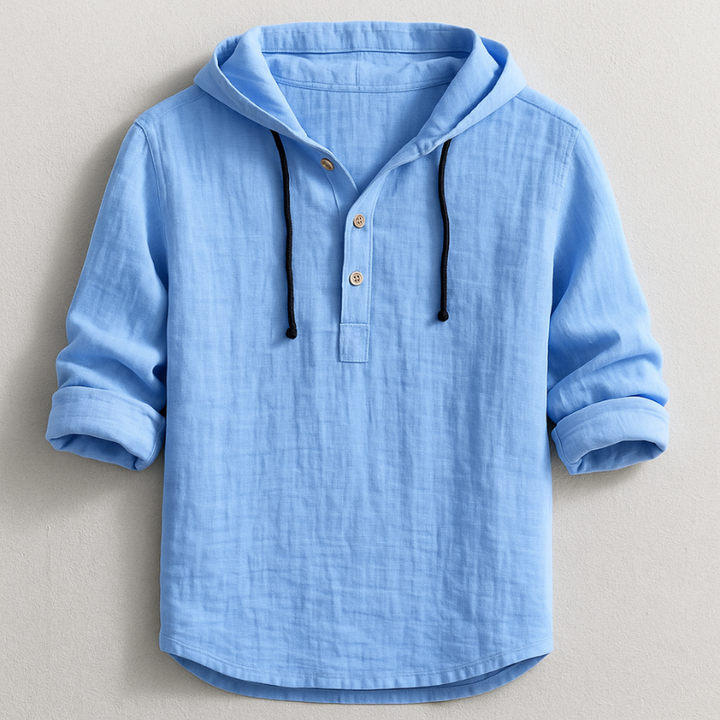 BRYNOUVELLE | HOODIE EN MÉLANGE DE LIN POUR HOMMES