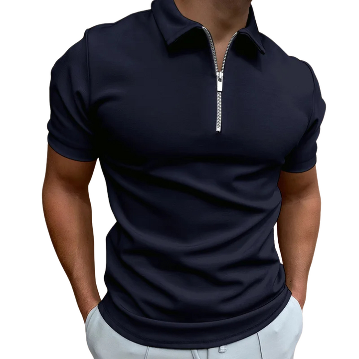 BRYNOUVELLE | POLO MODERNE AVEC ZIP MI-HAUT