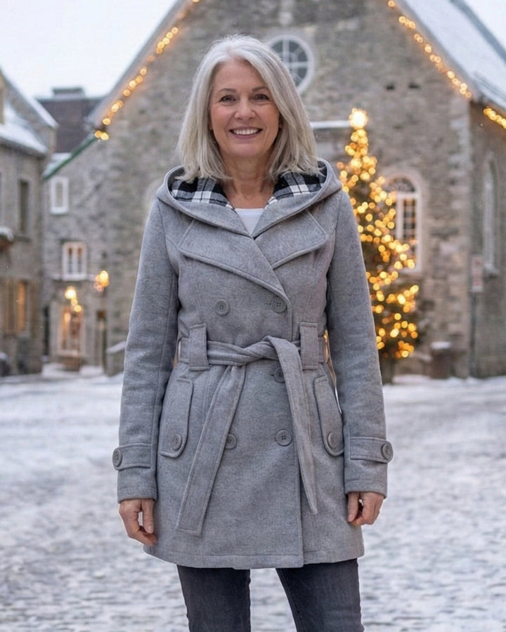 Zelinda | Manteau en Laine à Carreaux