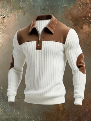 BRYNOUVELLE | PULL À COULISSEAU ET DEMI-FERMETURE ÉCLAIR POUR HOMMES