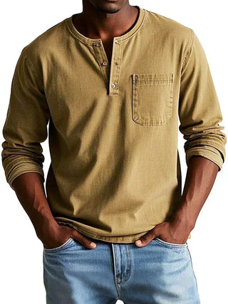 BRYNOUVELLE | Chemise Henley à Manches Longues pour Hommes