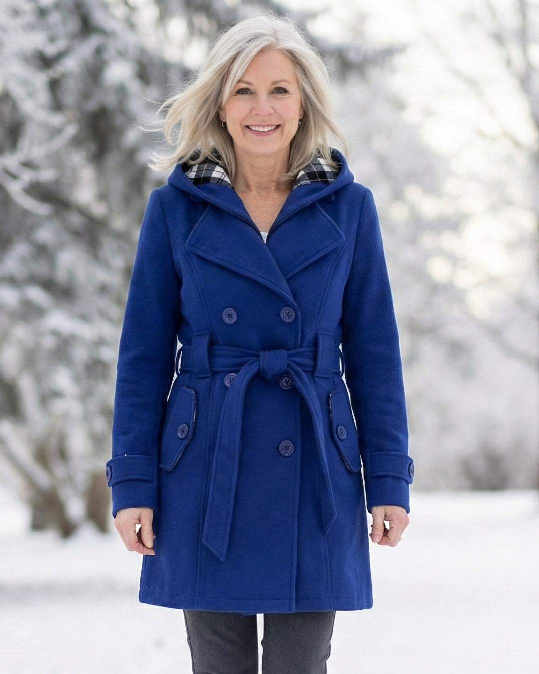 Zelinda | Manteau en Laine à Carreaux