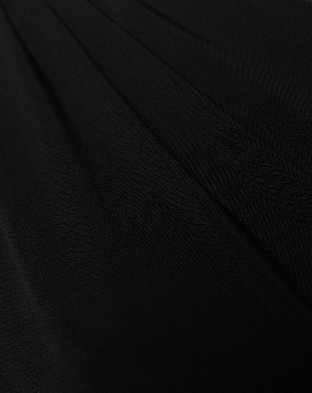 TOP SANS MANCHES RUFFLE NOIR