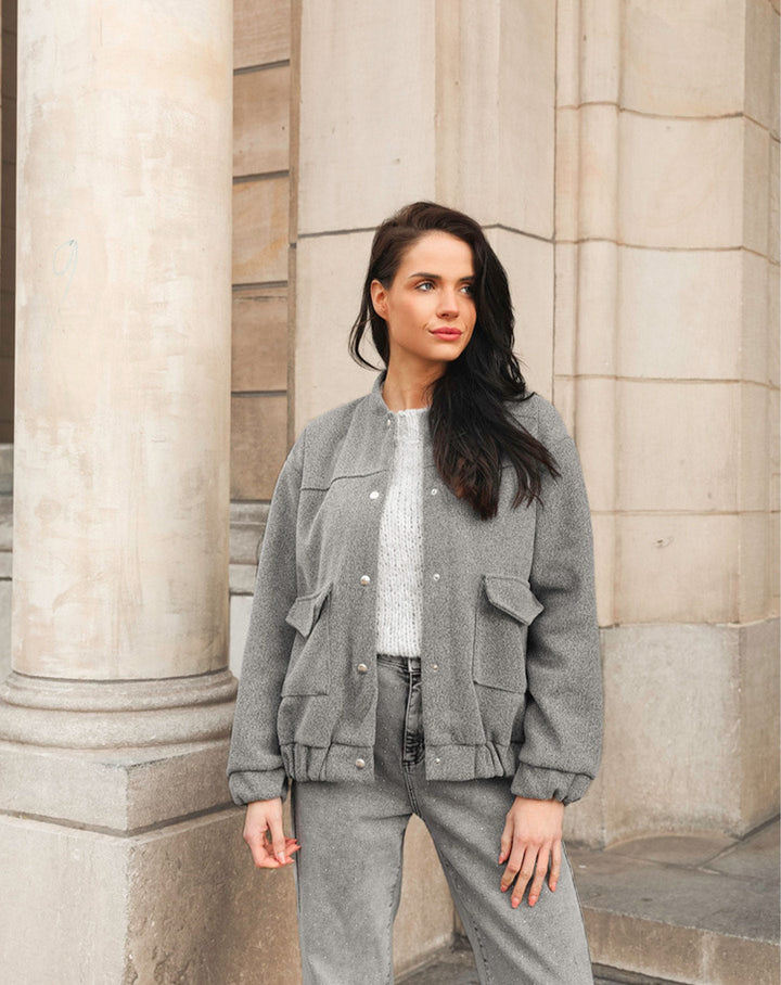 VESTE BOMBER GRIS GRACIE