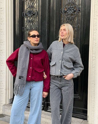 VESTE BOMBER GRIS GRACIE