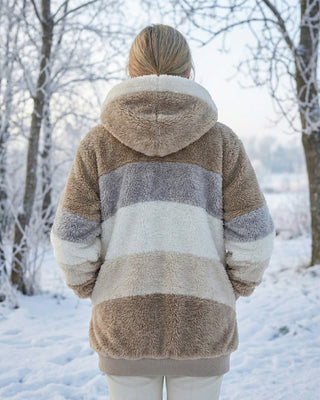 Ombretta | Manteau en Peluche Bicolore