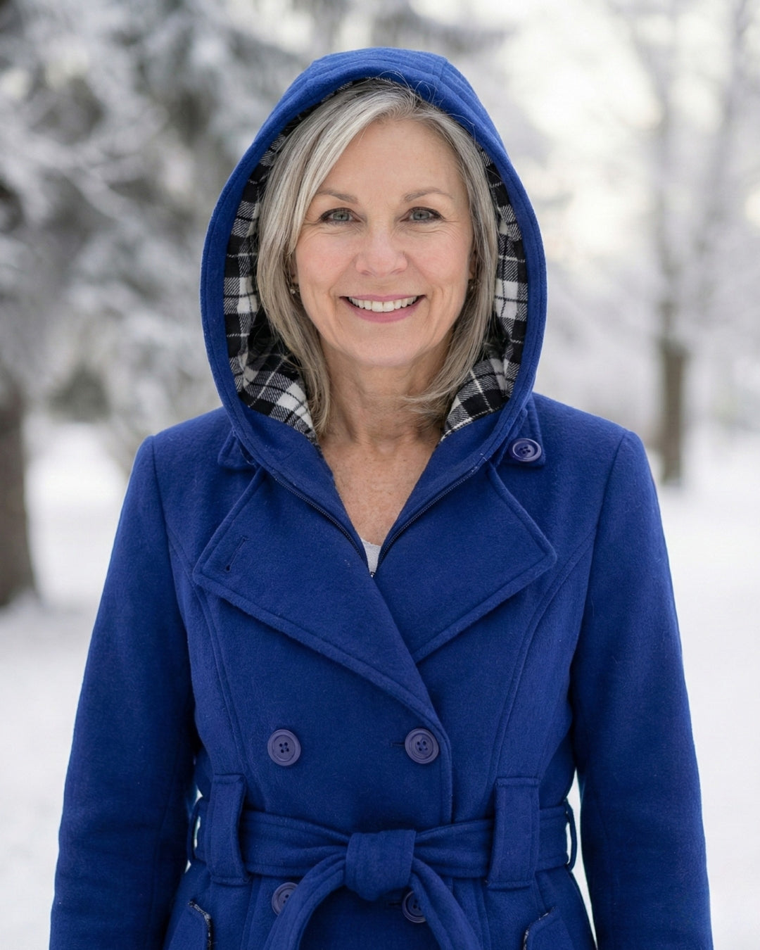 Zelinda | Manteau en Laine à Carreaux