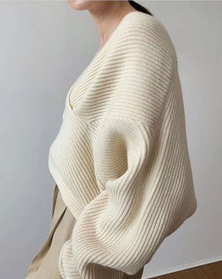 Pull chic en maille croisée Ninon