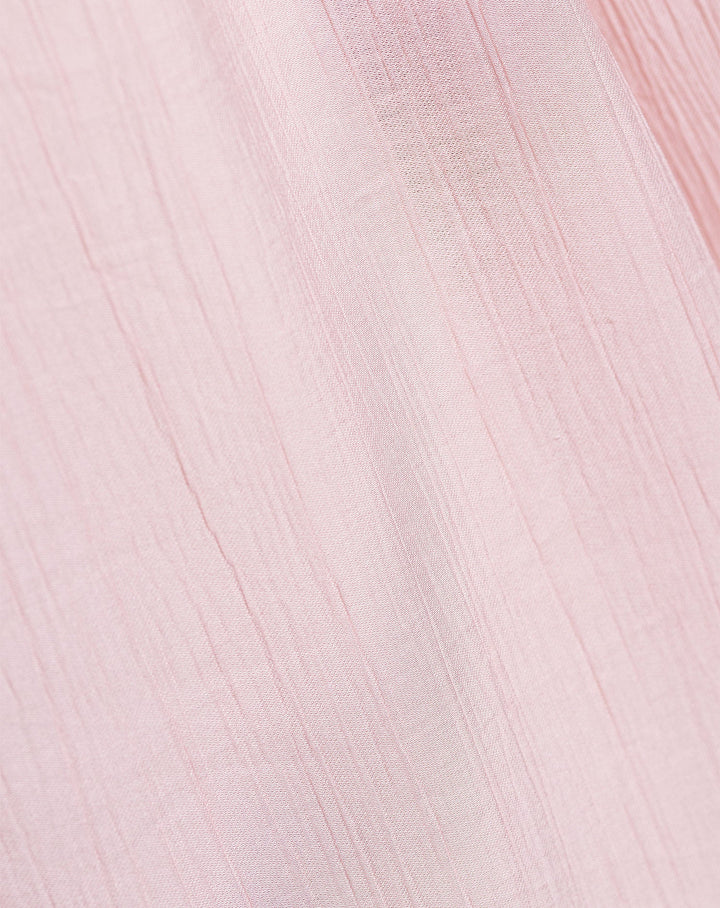 TOP HALTER À VOLANTS HALLY ROSE PÂLE