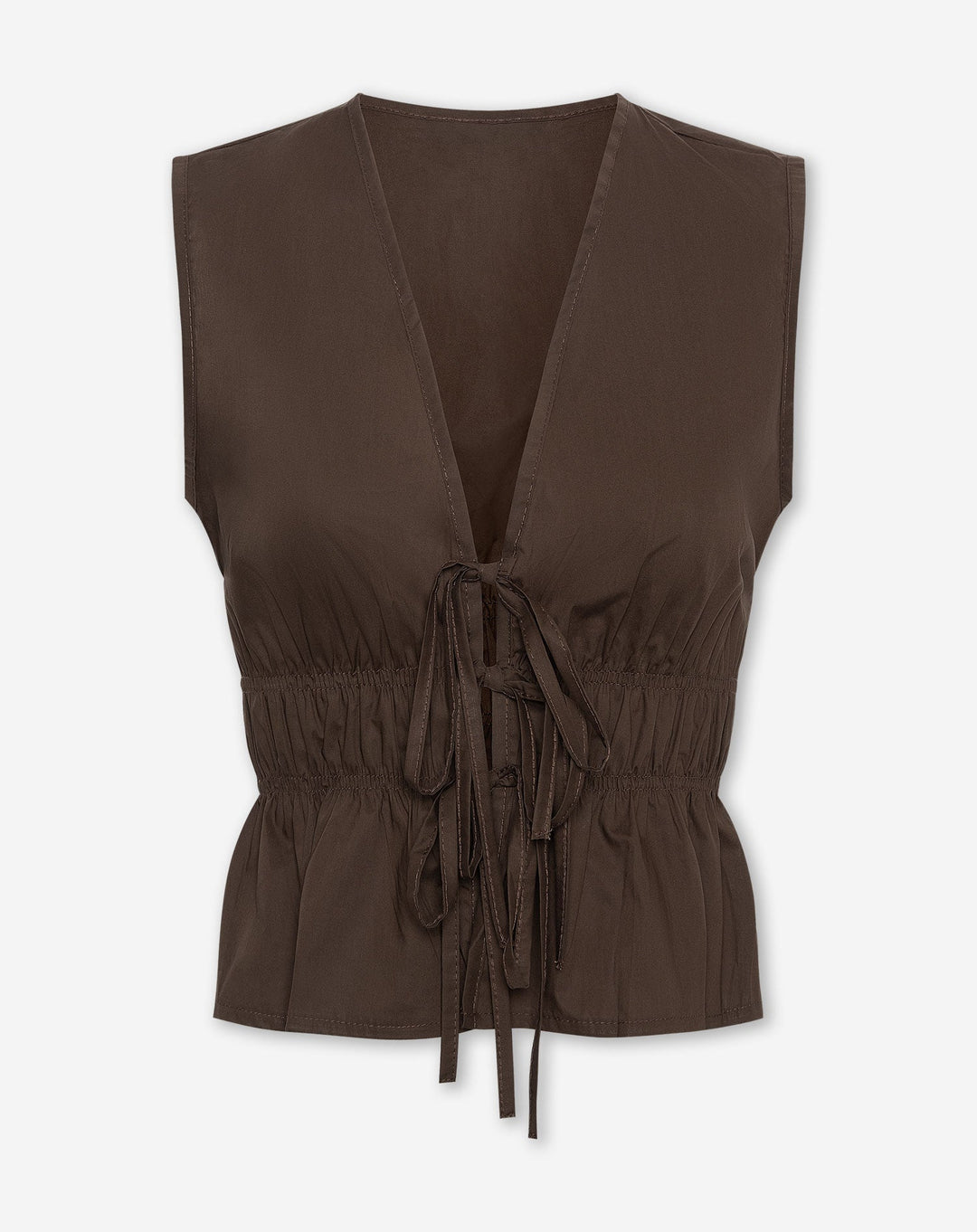 TOP EN COTON VERAH BRUN