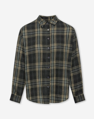 CHEMISE À CARREAUX OVERSIZE EN TISSU SOUPLE