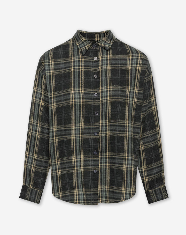 CHEMISE À CARREAUX OVERSIZE EN TISSU SOUPLE