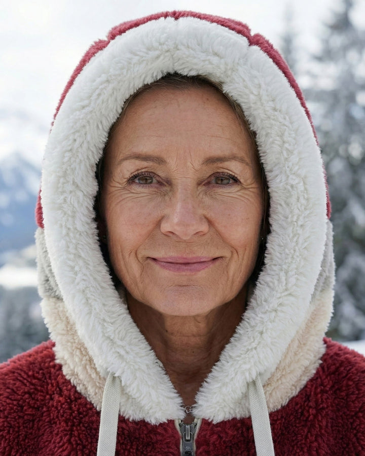 Ombretta | Manteau en Peluche Bicolore