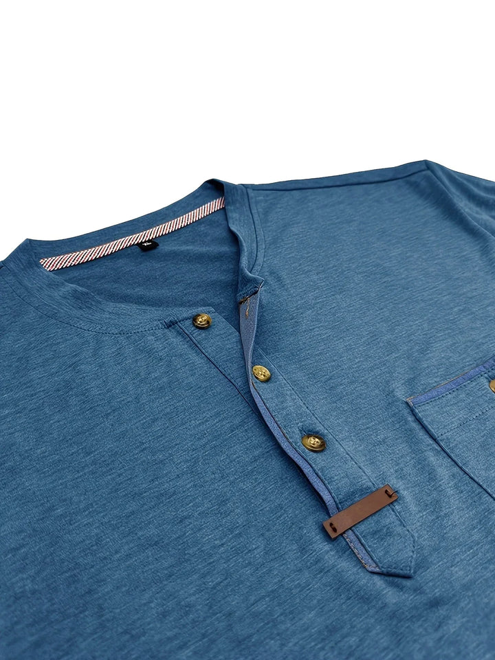 BRYNOUVELLE | T-SHIRT COL ROND ÉLÉGANT AVEC POCHE
