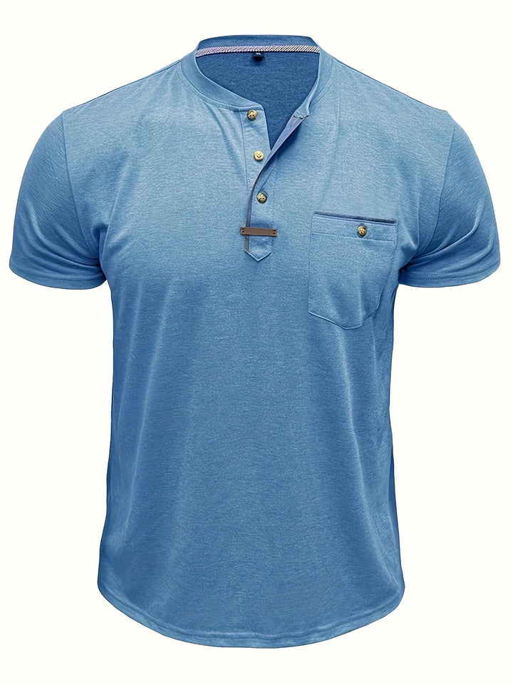 BRYNOUVELLE | T-SHIRT COL ROND ÉLÉGANT AVEC POCHE