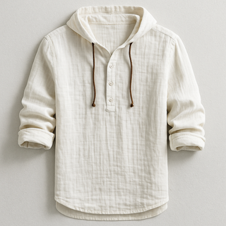 BRYNOUVELLE | HOODIE EN MÉLANGE DE LIN POUR HOMMES