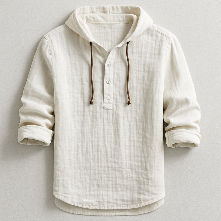 BRYNOUVELLE | HOODIE EN MÉLANGE DE LIN POUR HOMMES
