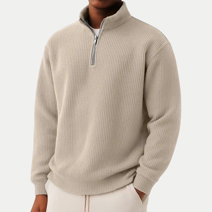 DAMIEN | Pull zippé avec confort quotidien et style intemporel