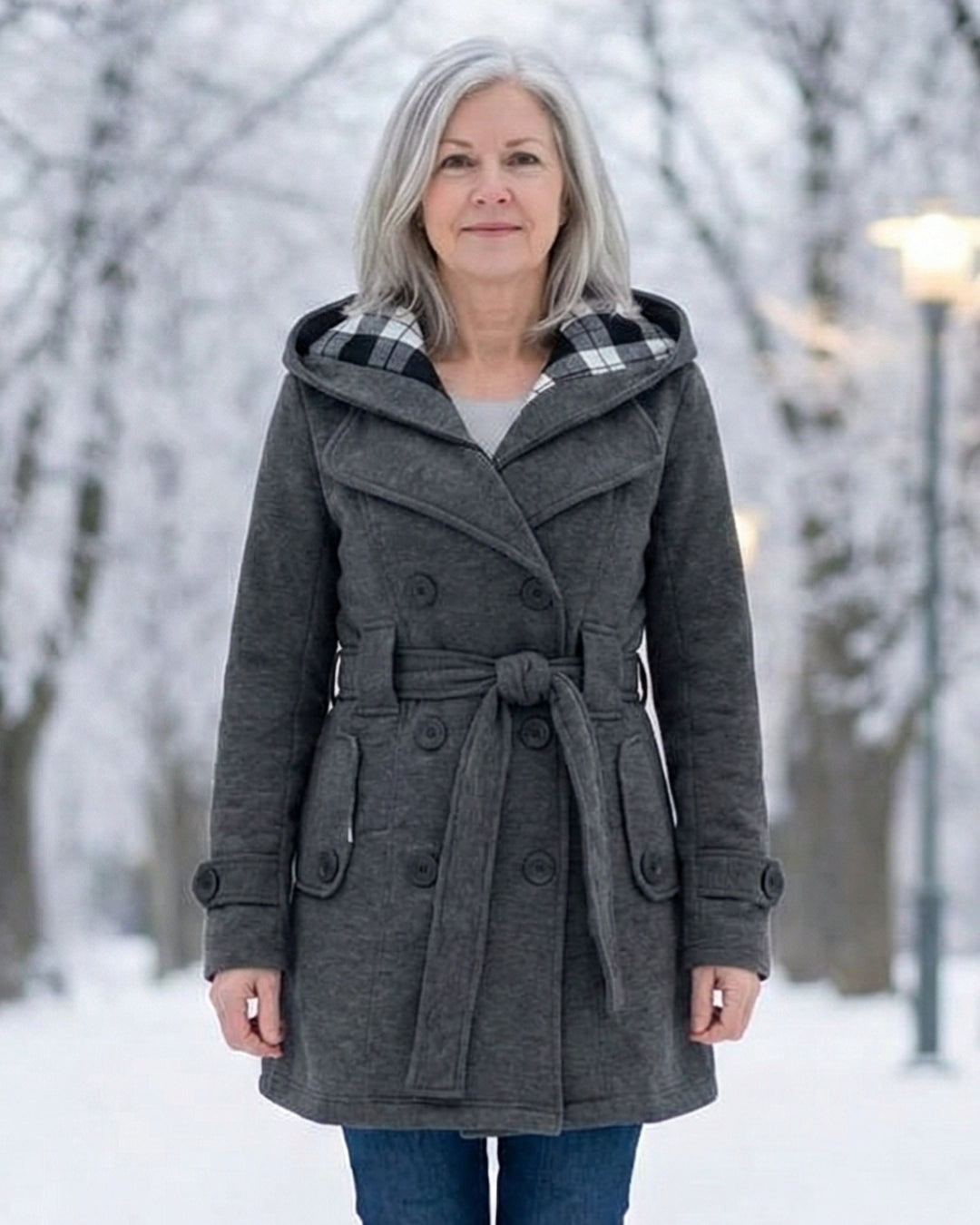 Zelinda | Manteau en Laine à Carreaux