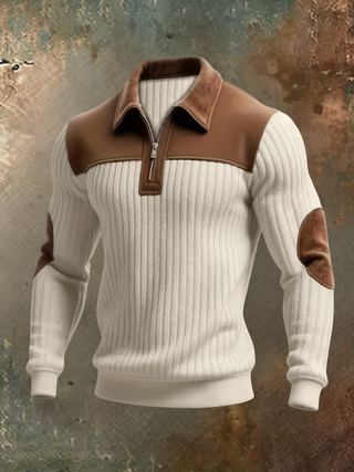 BRYNOUVELLE | PULL À COULISSEAU ET DEMI-FERMETURE ÉCLAIR POUR HOMMES
