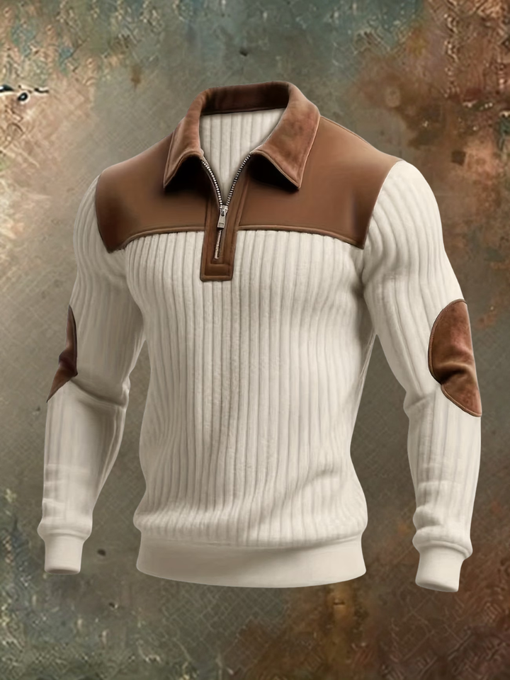 BRYNOUVELLE | PULL À COULISSEAU ET DEMI-FERMETURE ÉCLAIR POUR HOMMES
