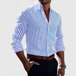 BRYNOUVELLE | Chemise Stretch Rayée pour Homme