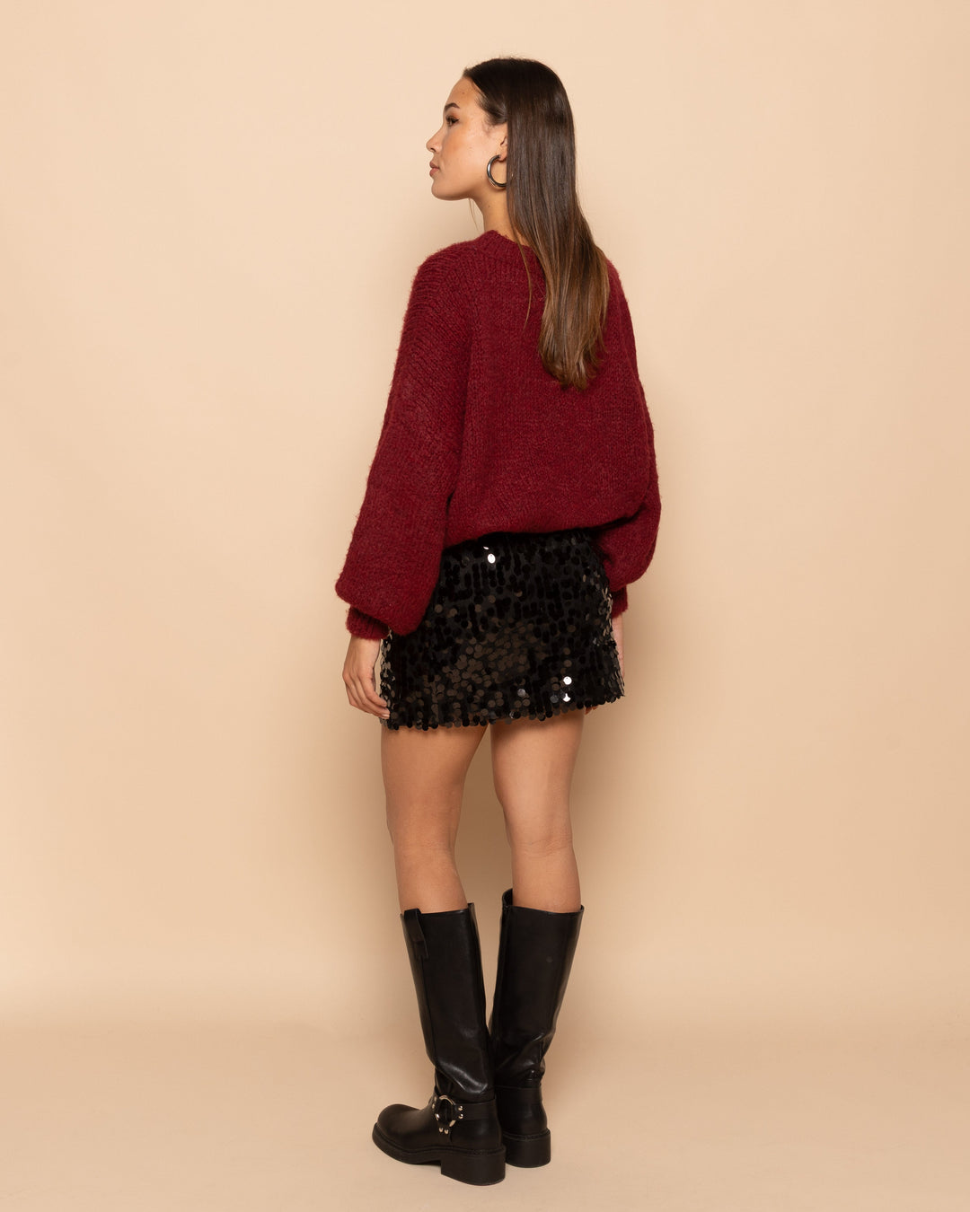 JUPE À PAILLETTES NOIRES