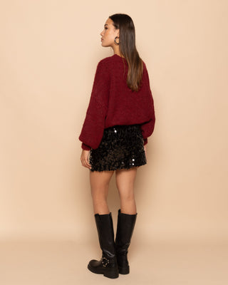 JUPE À PAILLETTES NOIRES