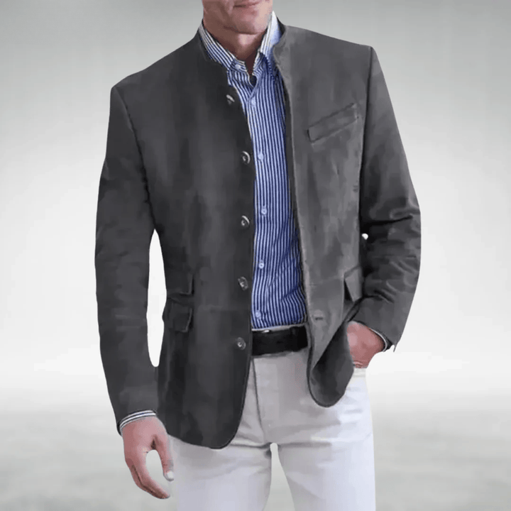 BRYNOUVELLE | Veste en Daim pour Hommes avec Col