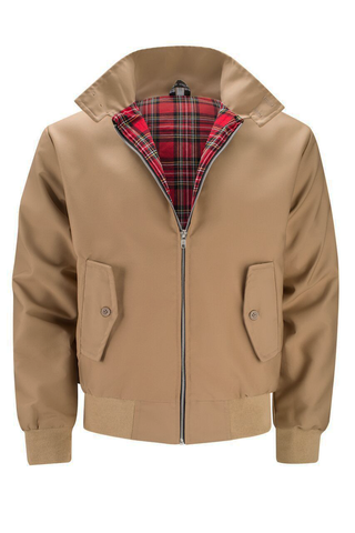 Harryson | Veste Harrington avec Doublure Tartan