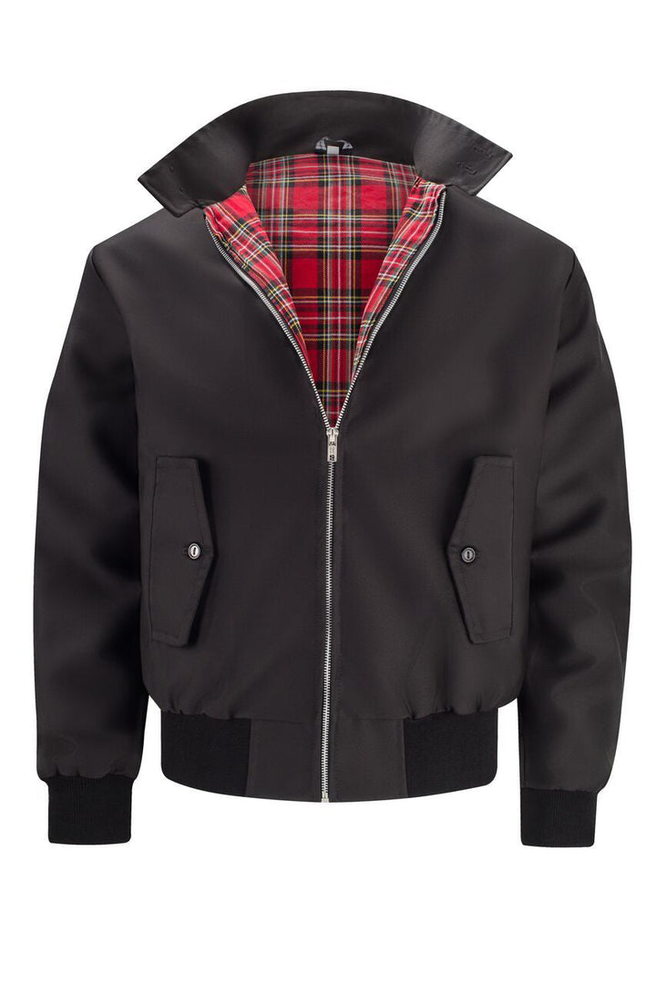Harryson | Veste Harrington avec Doublure Tartan