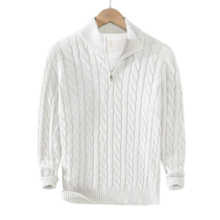 Tommy | Pull en coton à demi-zip