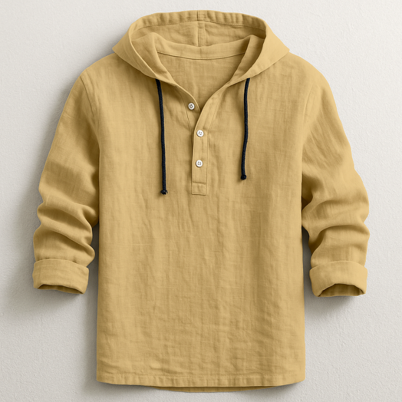 BRYNOUVELLE | HOODIE EN MÉLANGE DE LIN POUR HOMMES